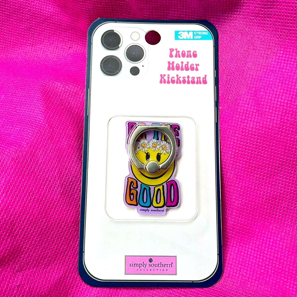 Simply Southern Phone Holder Kickstand – Daisy Smiley “Be the Good” Design - Picture 2 of 5